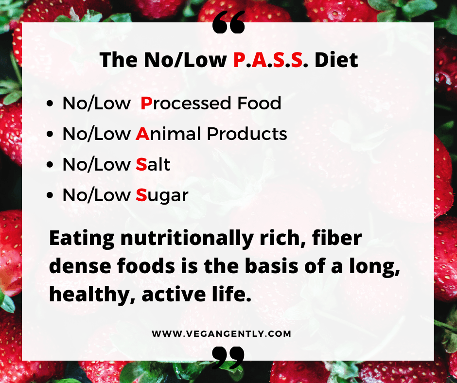 No/Low P.A.S.S. Diet (Processed Food, Animal Products, Salt, Sugar)