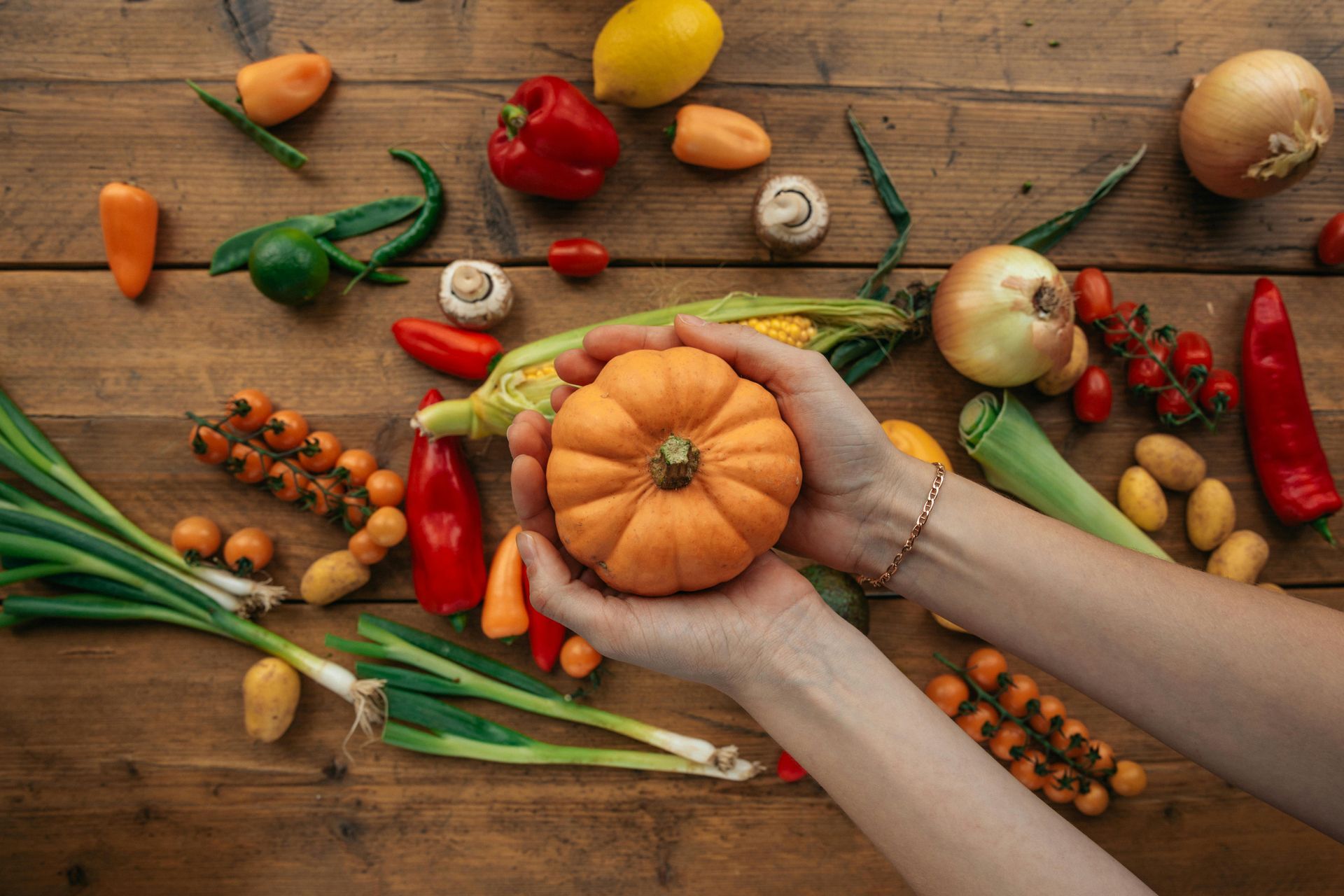 A delicious array of Vegetables and vegan foods