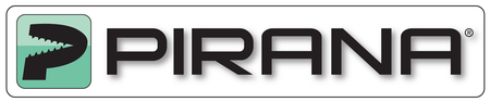Logo for Pirana, a company, with a toothy 