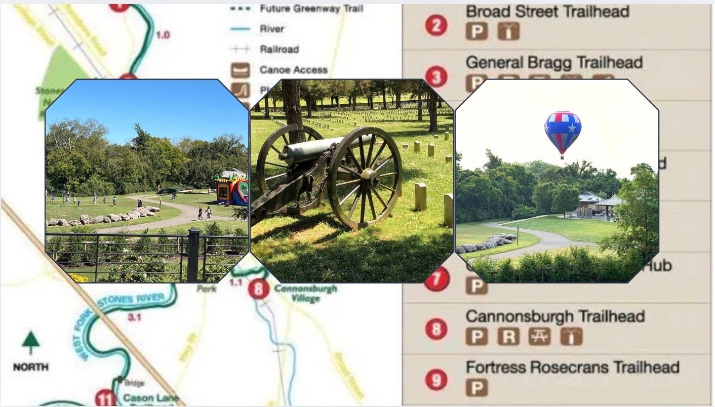 pictures of parks and trails in Murfreesboro, TN