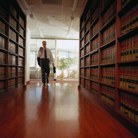 Lawyer Entering a Law Library — Lawyer in Clarksburg, WV