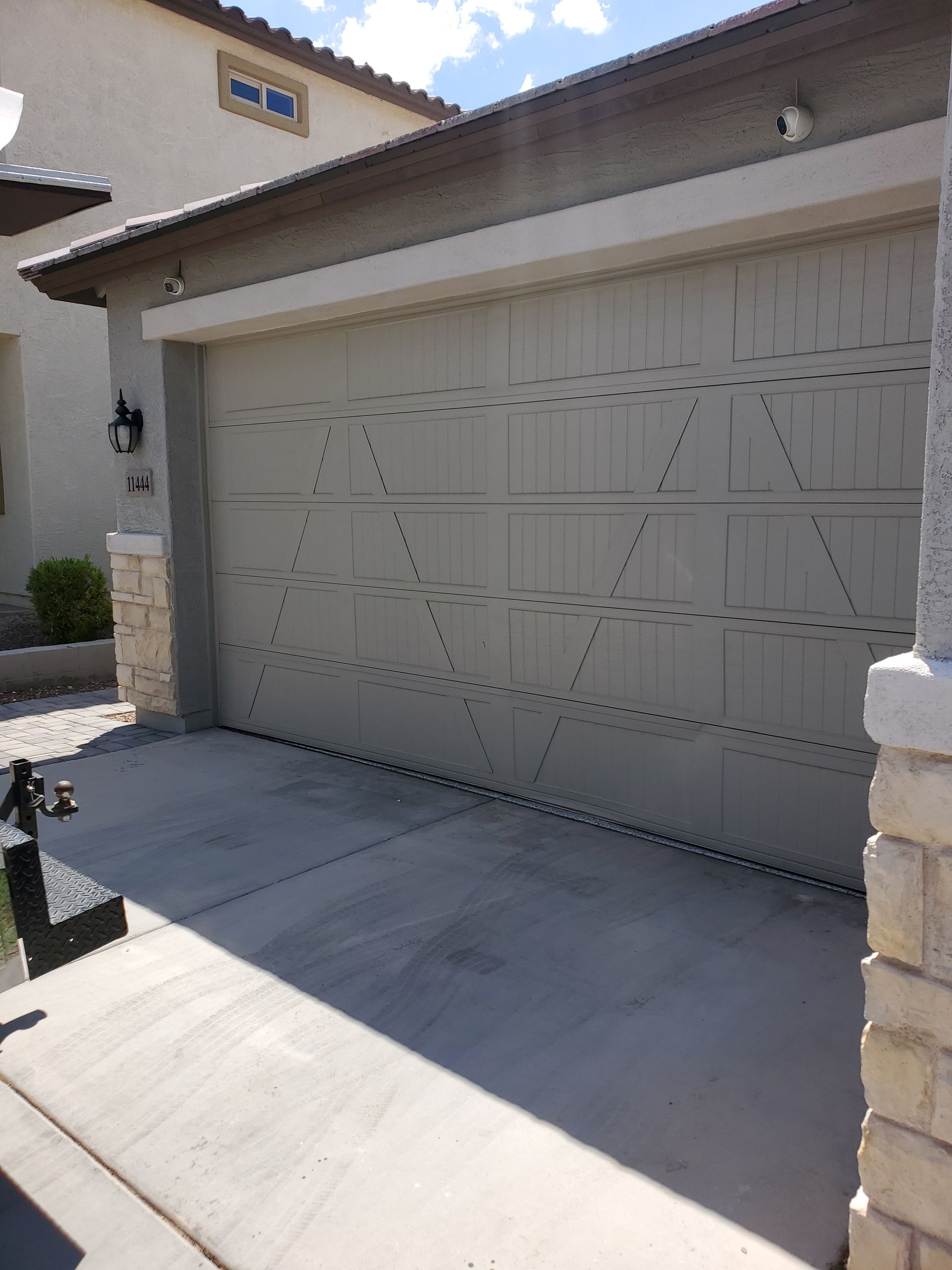 new garage door after installation
