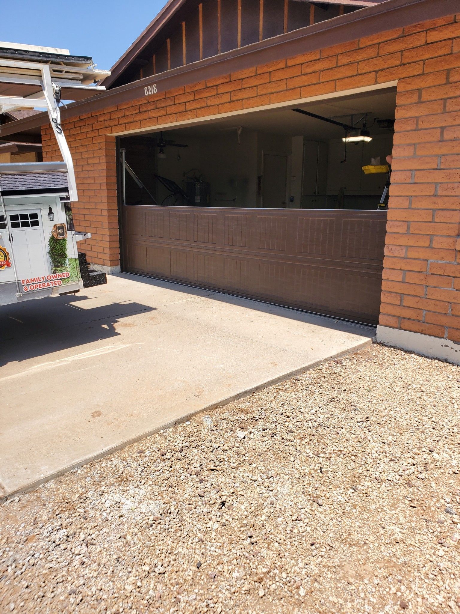 New-garage-door-installation-in-process