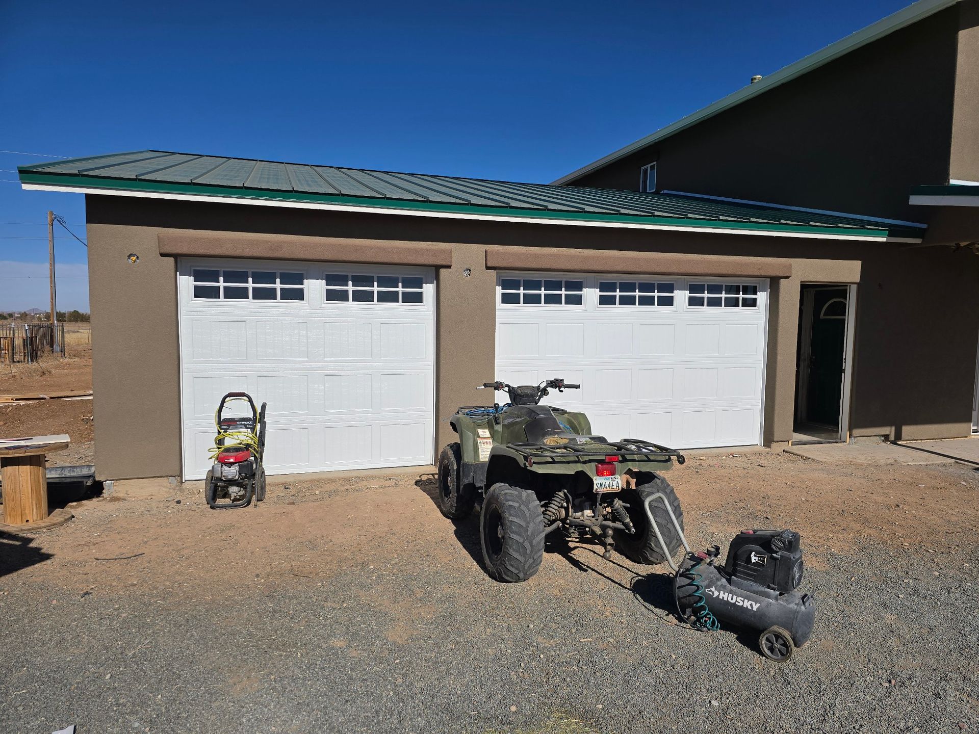 garage doors with windows after new install