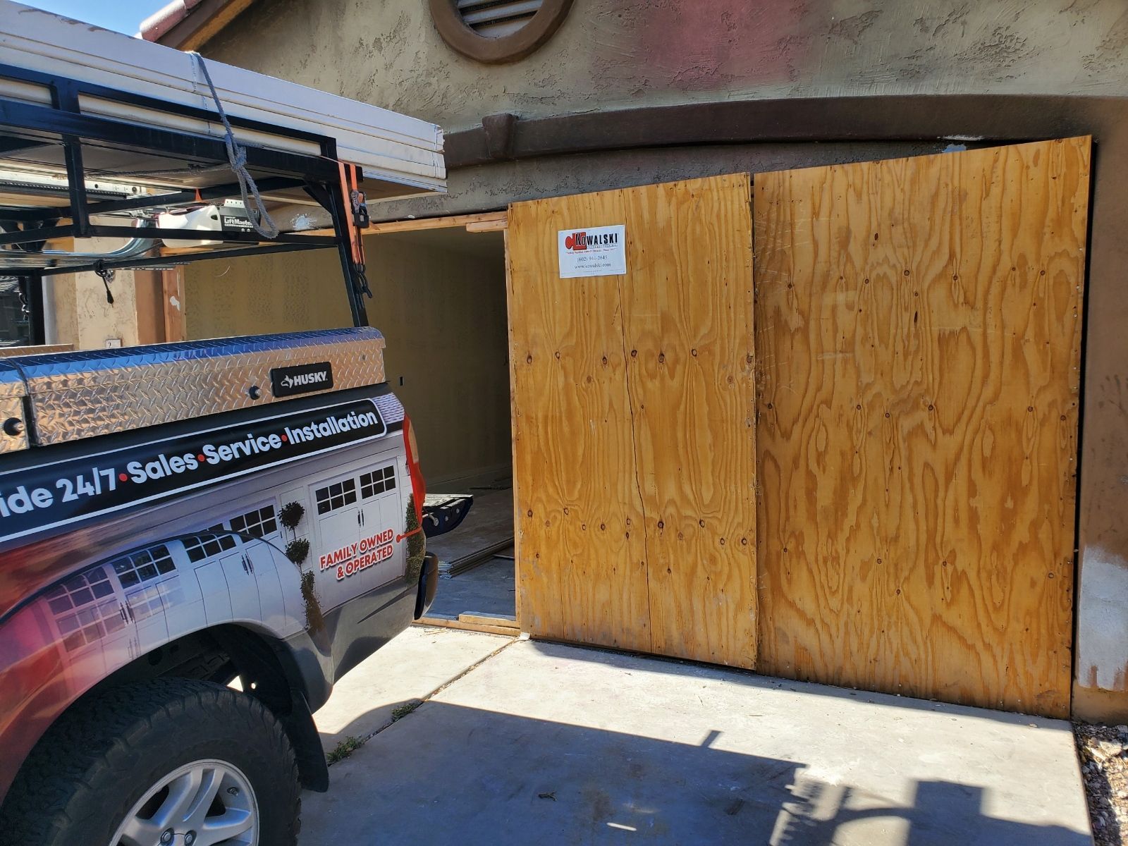 new garage door installation after fire