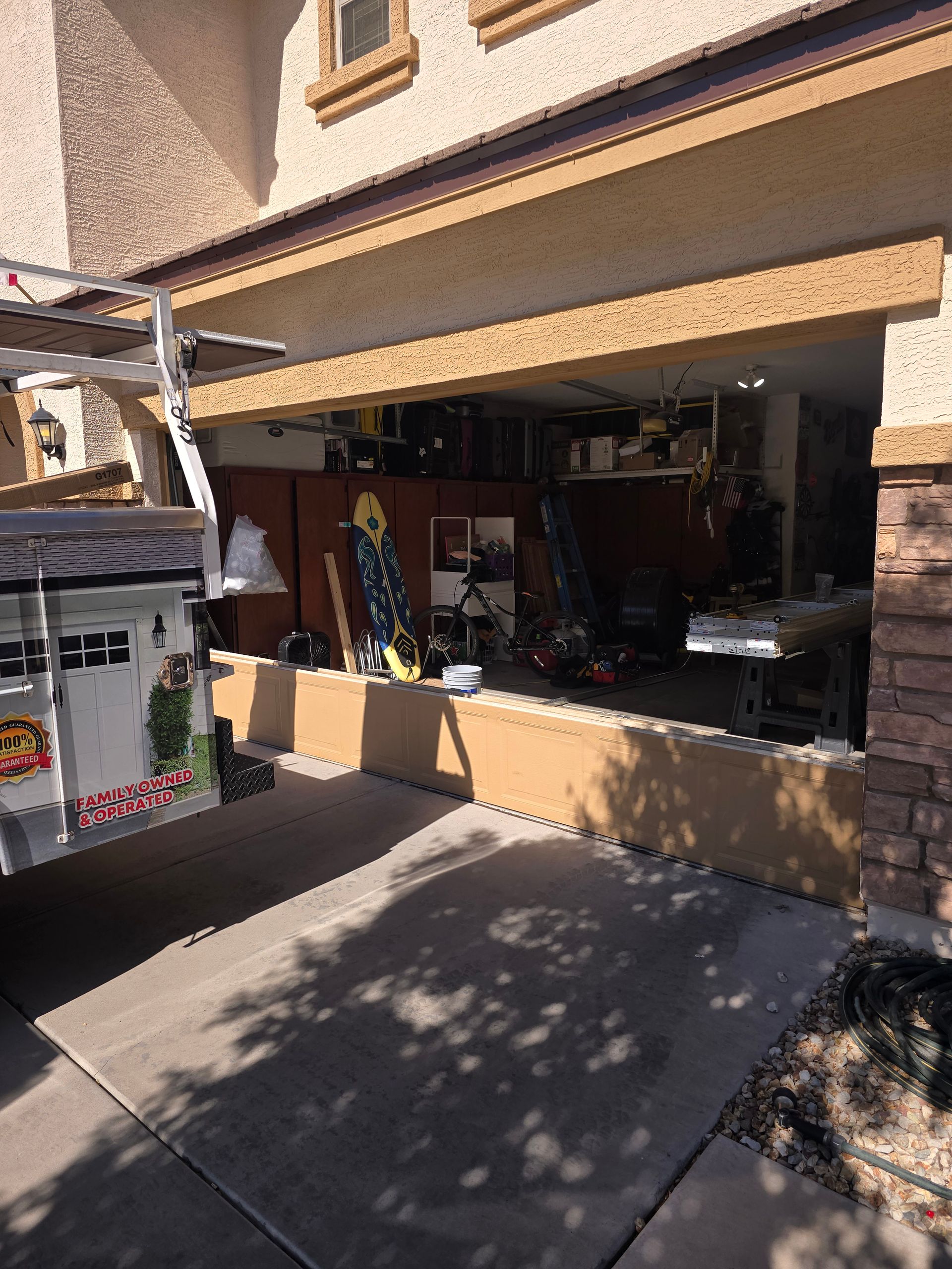 garage door panel replacement after damage