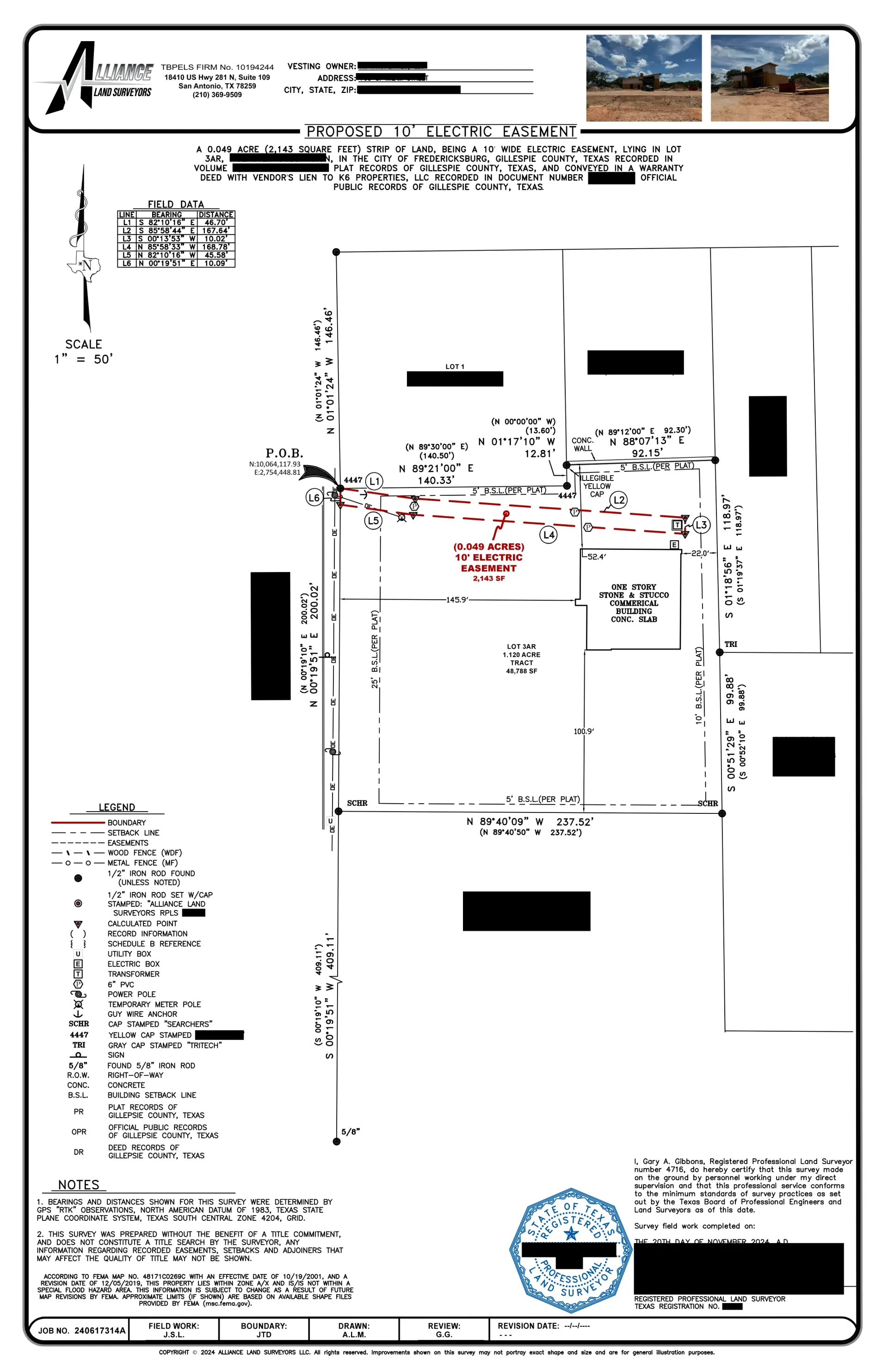 Sample Electric Easement Survey - Easement Survey