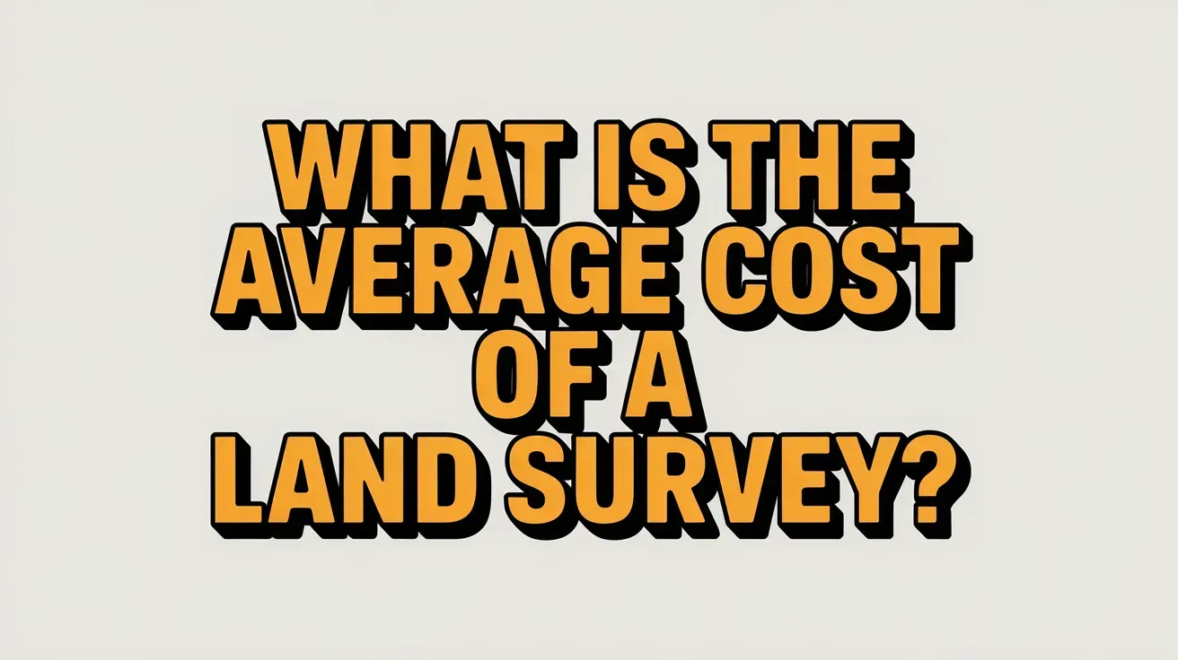 What is the average cost of a land survey?