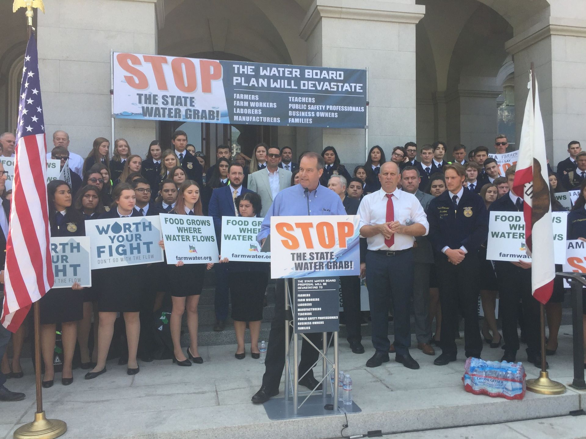 Jamie Johansson Water Rally at the Sacramento Capitol