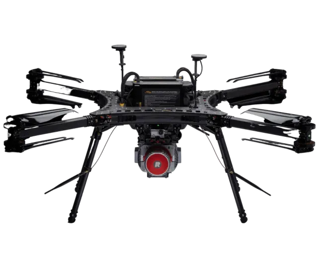 Front view of Harris Aerial HX8 Electric drone