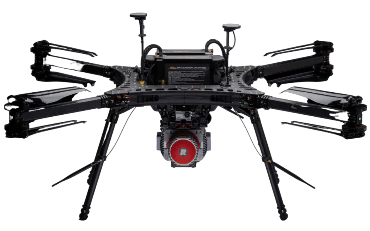 Front view of Harris Aerial HX8 Electric drone