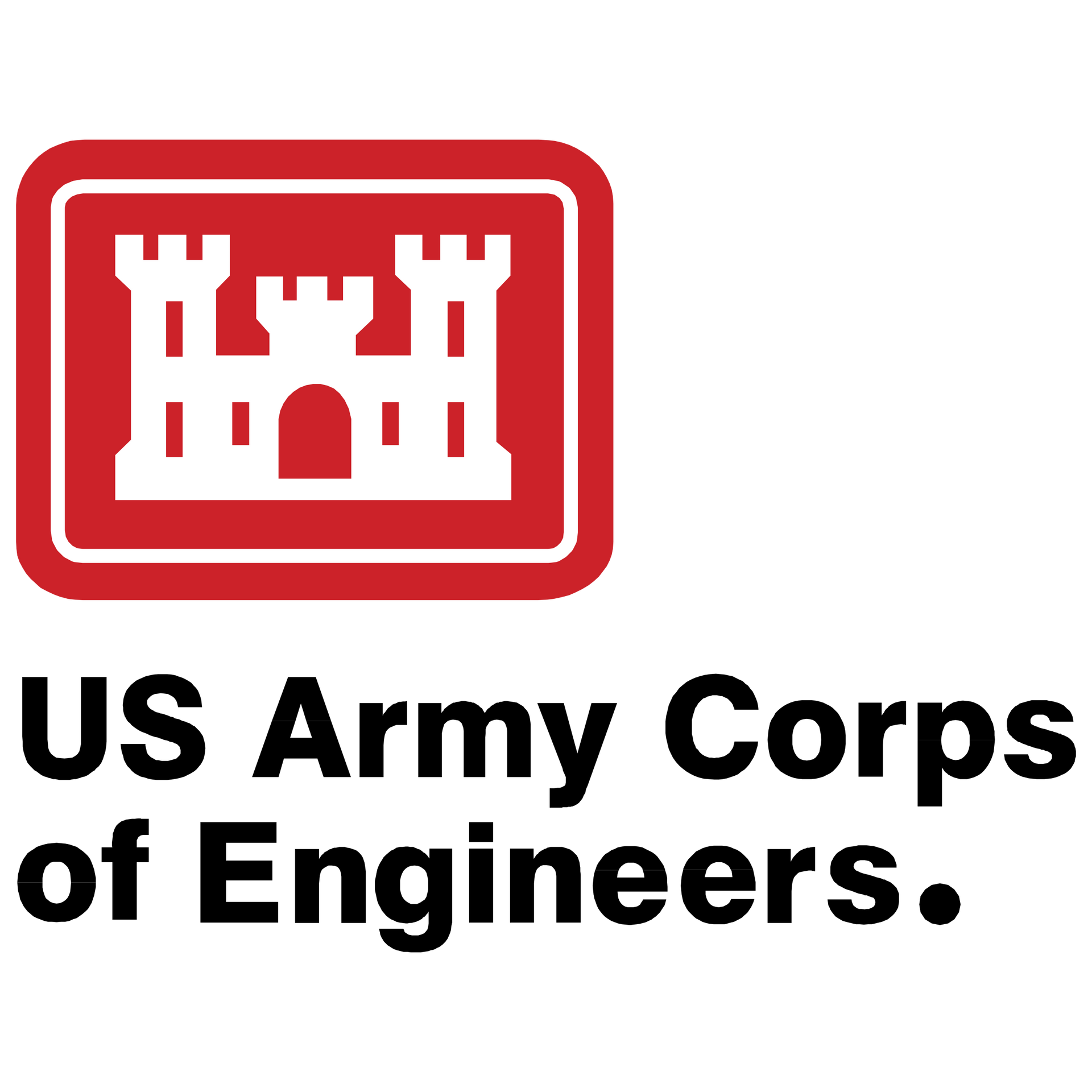 Red US Army Corps of Engineers logo