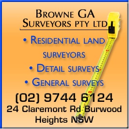 Ad for property surveyors in Sydney