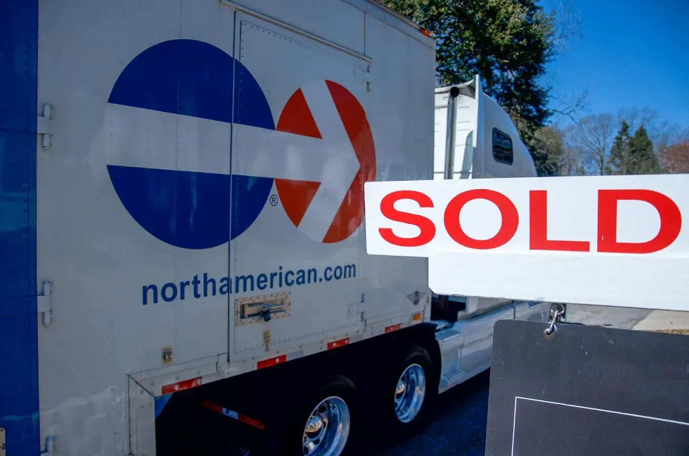 White semi-truck with 