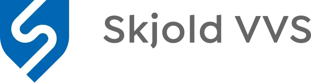 Logoet for Skiold VVS er et blåt skjold med et hvidt S på.