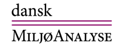 A logo for a company called dansk miljoanalyse