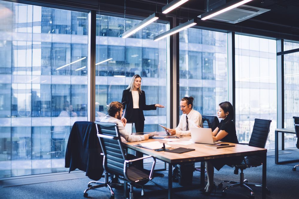 Business Meeting in a Glass-walled Conference Room — Compago Technologies In Cambridge, TAS