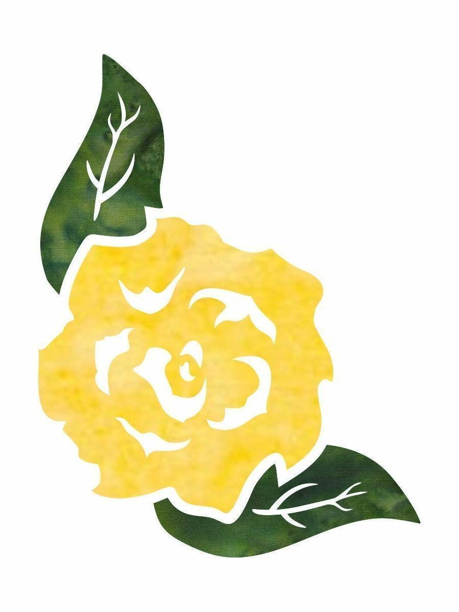 yellow rose applique