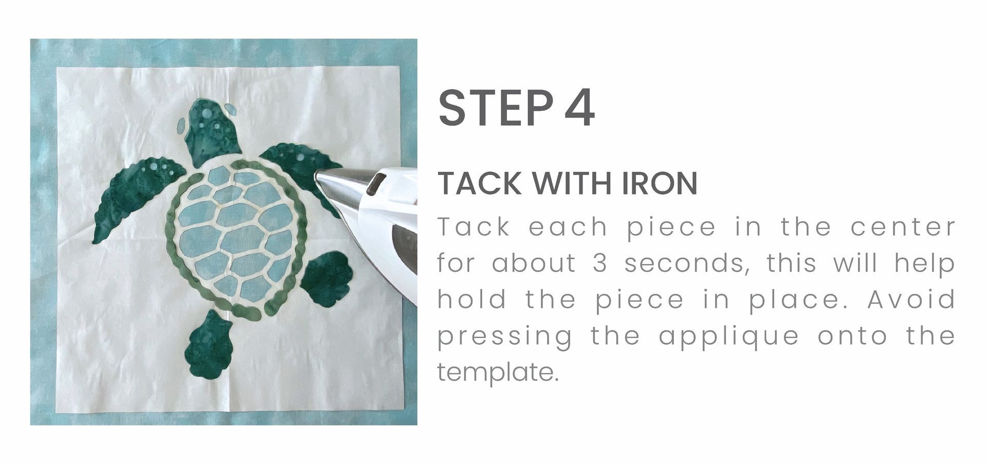 A picture of a sea turtle on a piece of fabric.