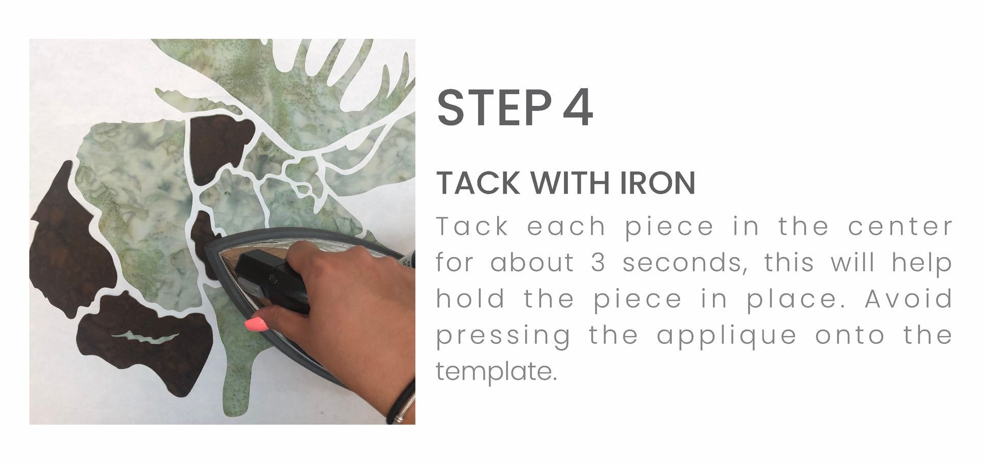 A person is ironing a piece of fabric with an iron.