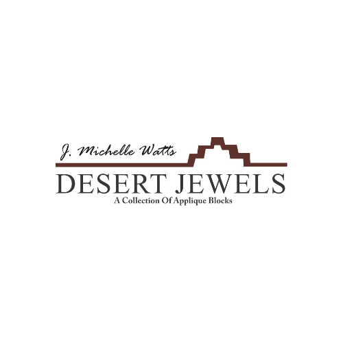 The desert jewels logo is a collection of applique blocks.