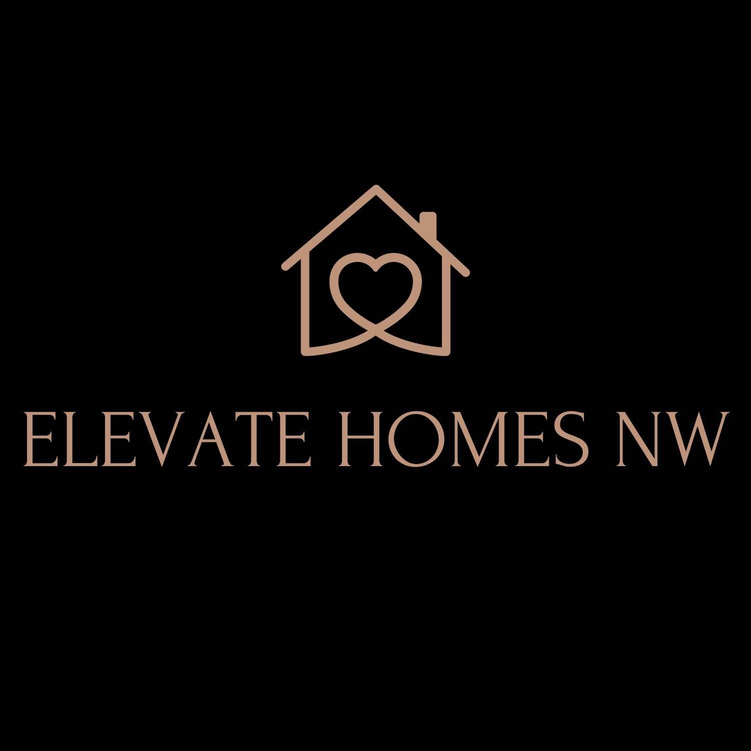 A logo for a real estate company called elevate homes nw.