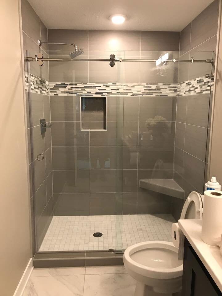 Barn Door Style Shower Door - Custom Glass in Des Moines, IA