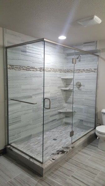 Shower Door Installation - Decorative Glass in Des Moines, IA
