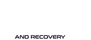 Text reading &ldquo;AND RECOVERY&rdquo; on a white background.