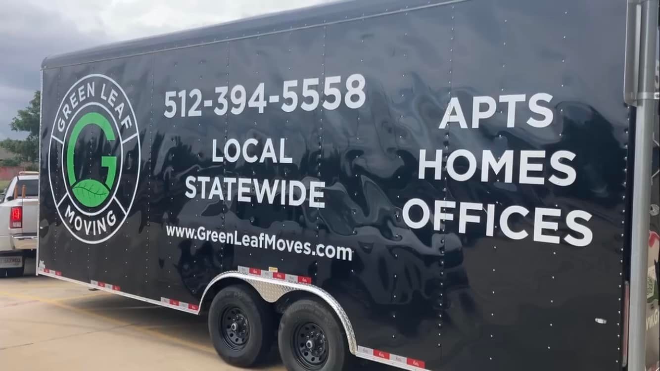 Black moving trailer