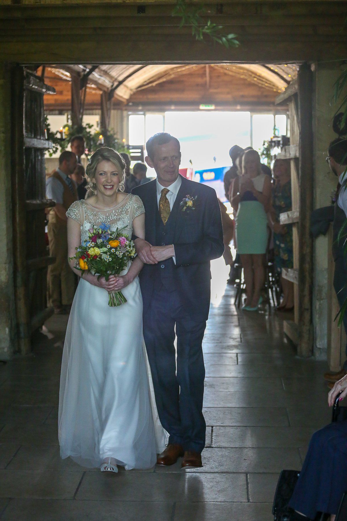 wedding ceremony stone barn cotswolds
