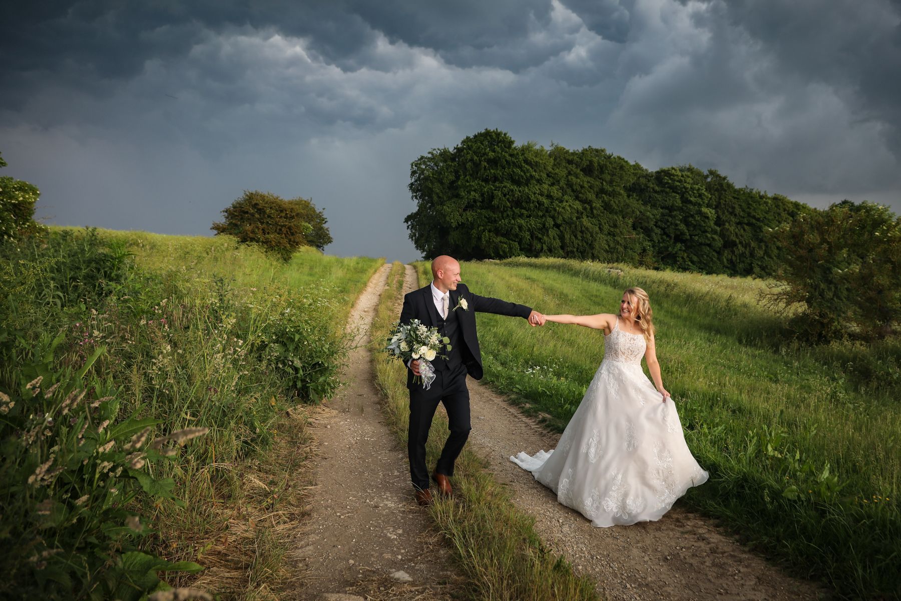 Charlotte and James were married at Stone Barn in June