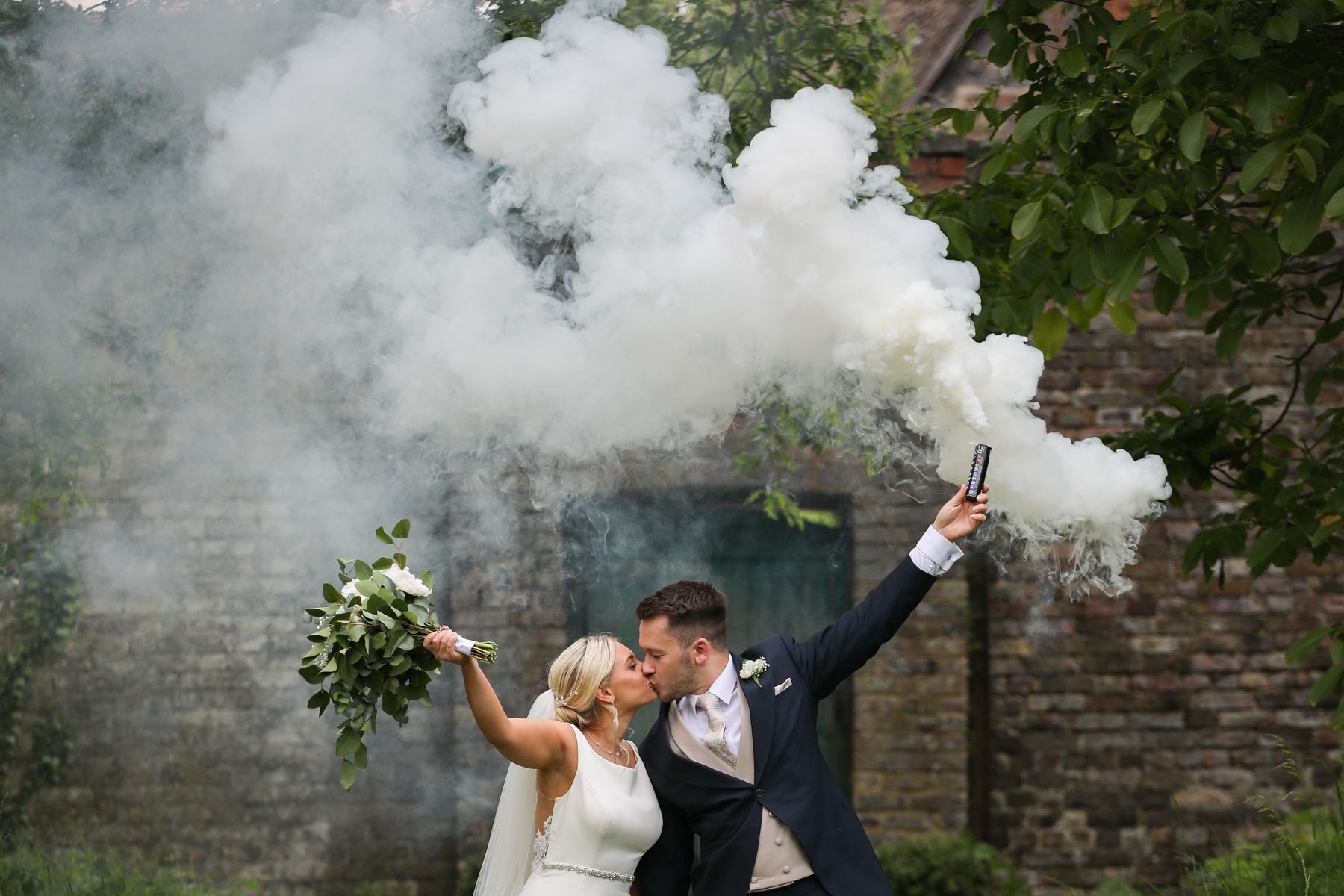 Katie and Matt's outdoor ceremony at Eastington Park in May