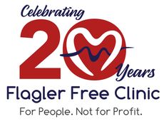 flagler free clinic 20 year anniversary logo