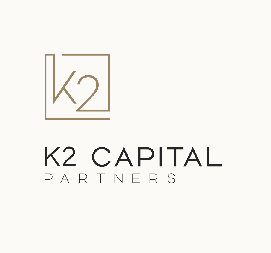 Logo for K2 Capital Partners: a tan, outlined square containing the characters 