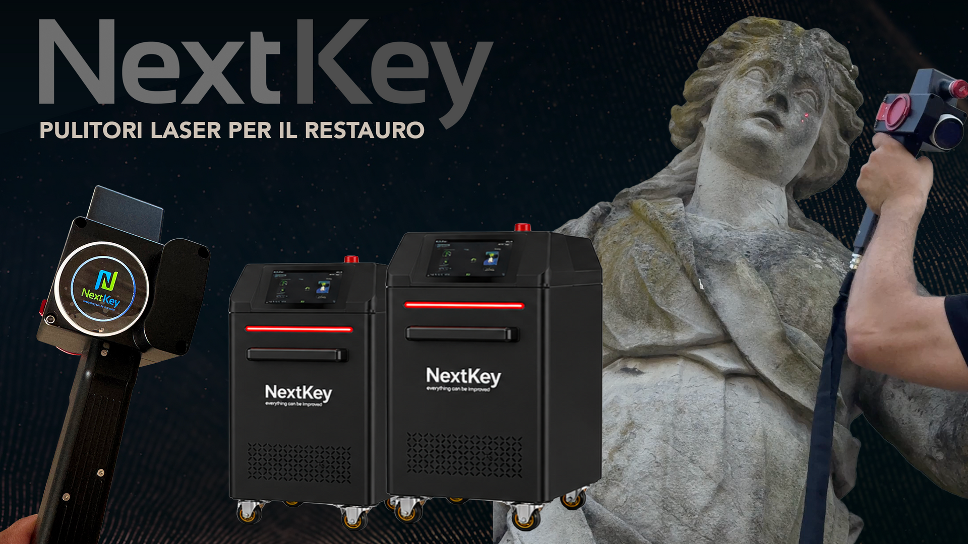 laser per pulire le statue