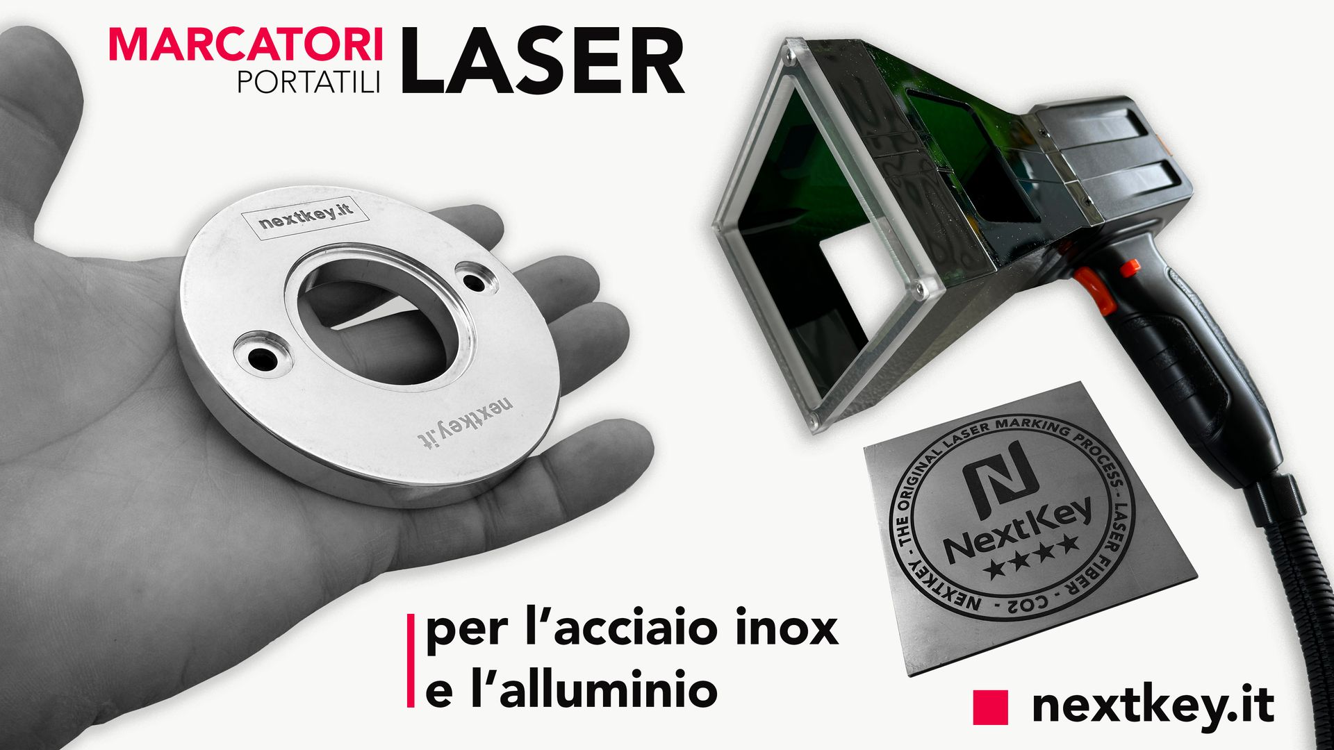 Laser di marcatura fibra portatili per acciaio inox