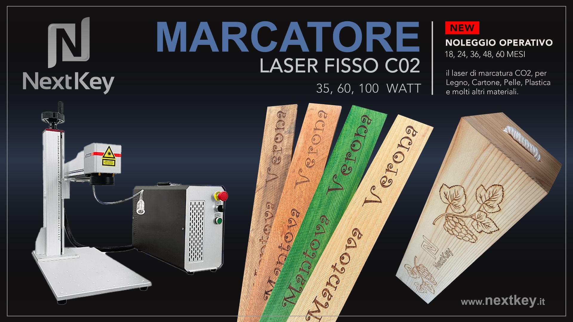 Marcatori laser per il legno