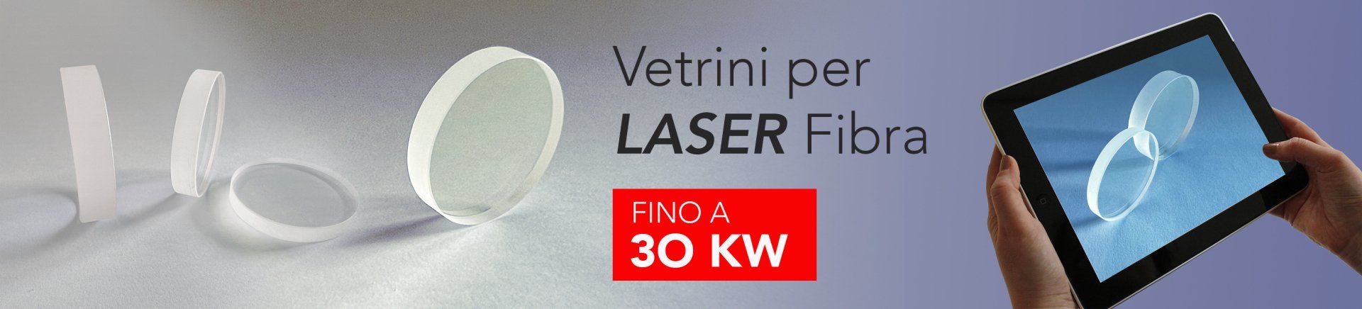 vetrini per testa laser