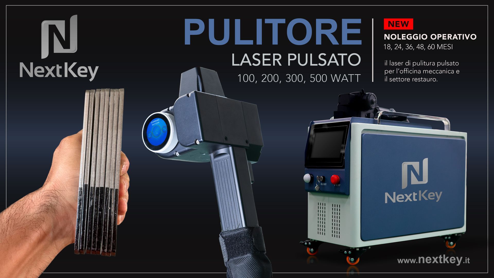 pulitore laser pulsato