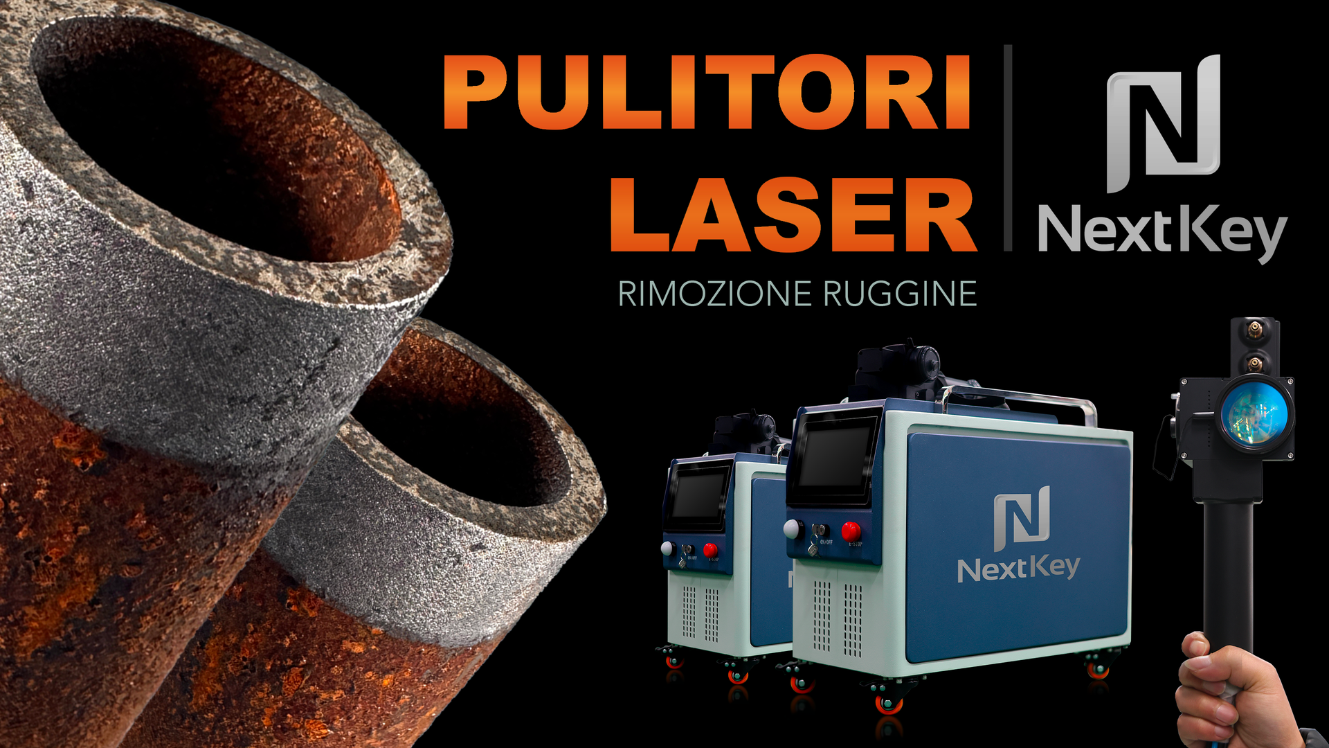 pulitori laser tubi con ruggine
