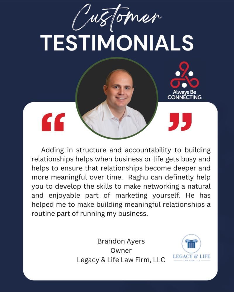 A poster with a picture of a man and a quote about customer   | Chicagoland | Always Be Connectingtestimonials.