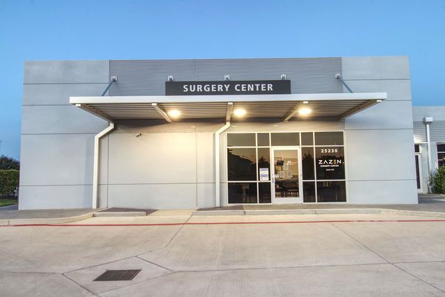 outside image of the Zazen Surgery Center at night