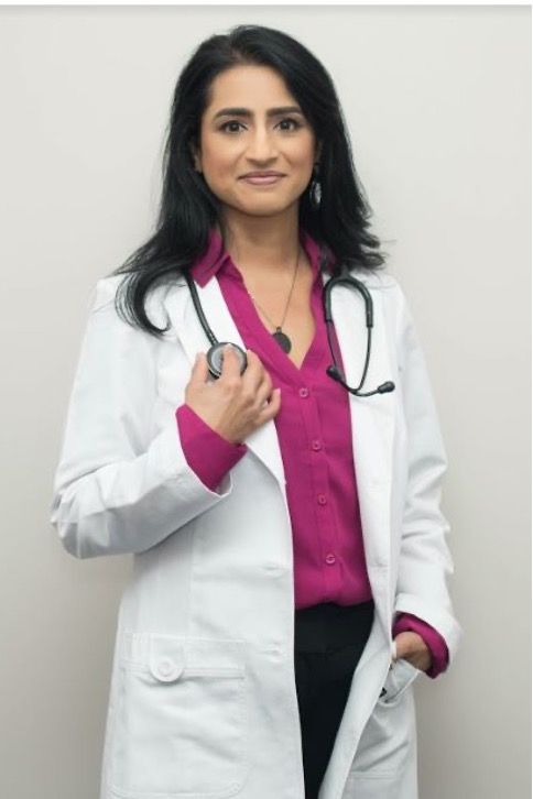 Dr. Radha Tamerisa of Zazen surgery center in a white doctor's coat