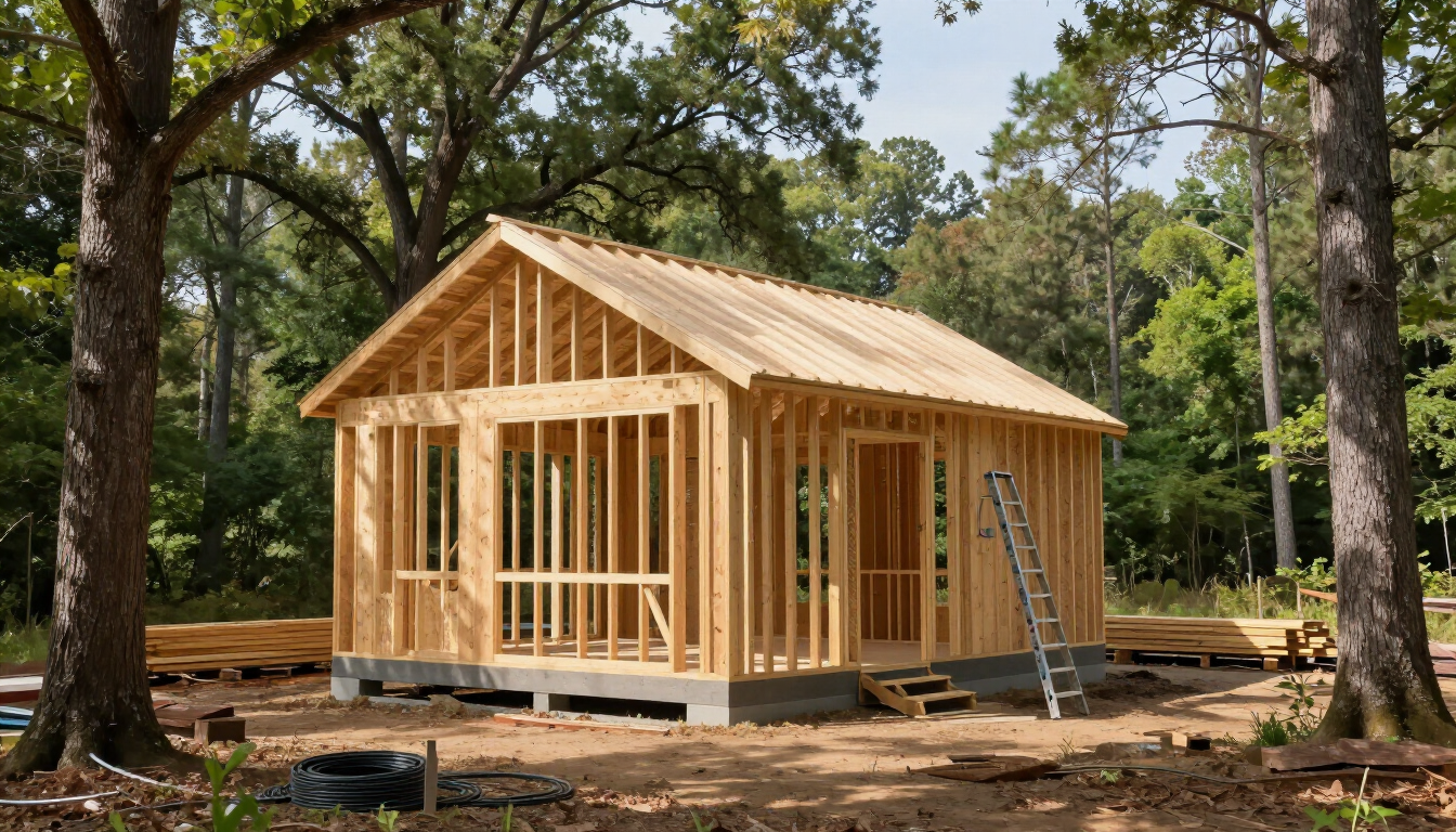 Construction of a small house in South Carolina