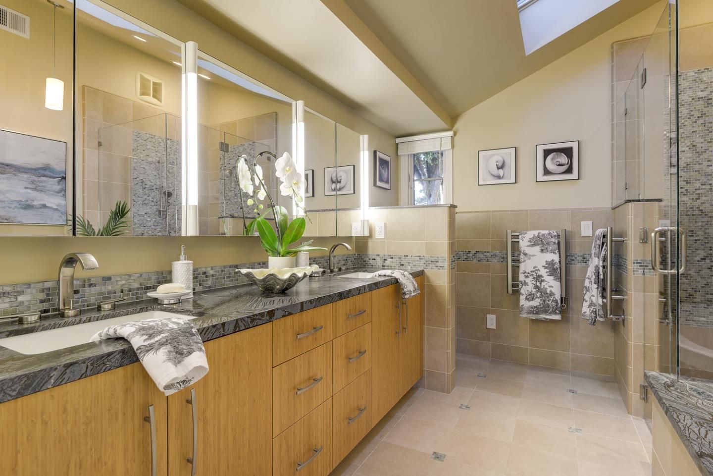 Bathroom remodeled by Nunley Custom Homes in Greenville, SC.