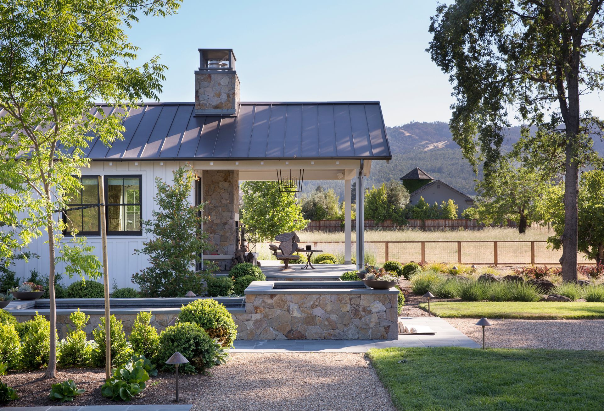 White farmhouse built by Nunley Custom Homes in Greenville, SC.