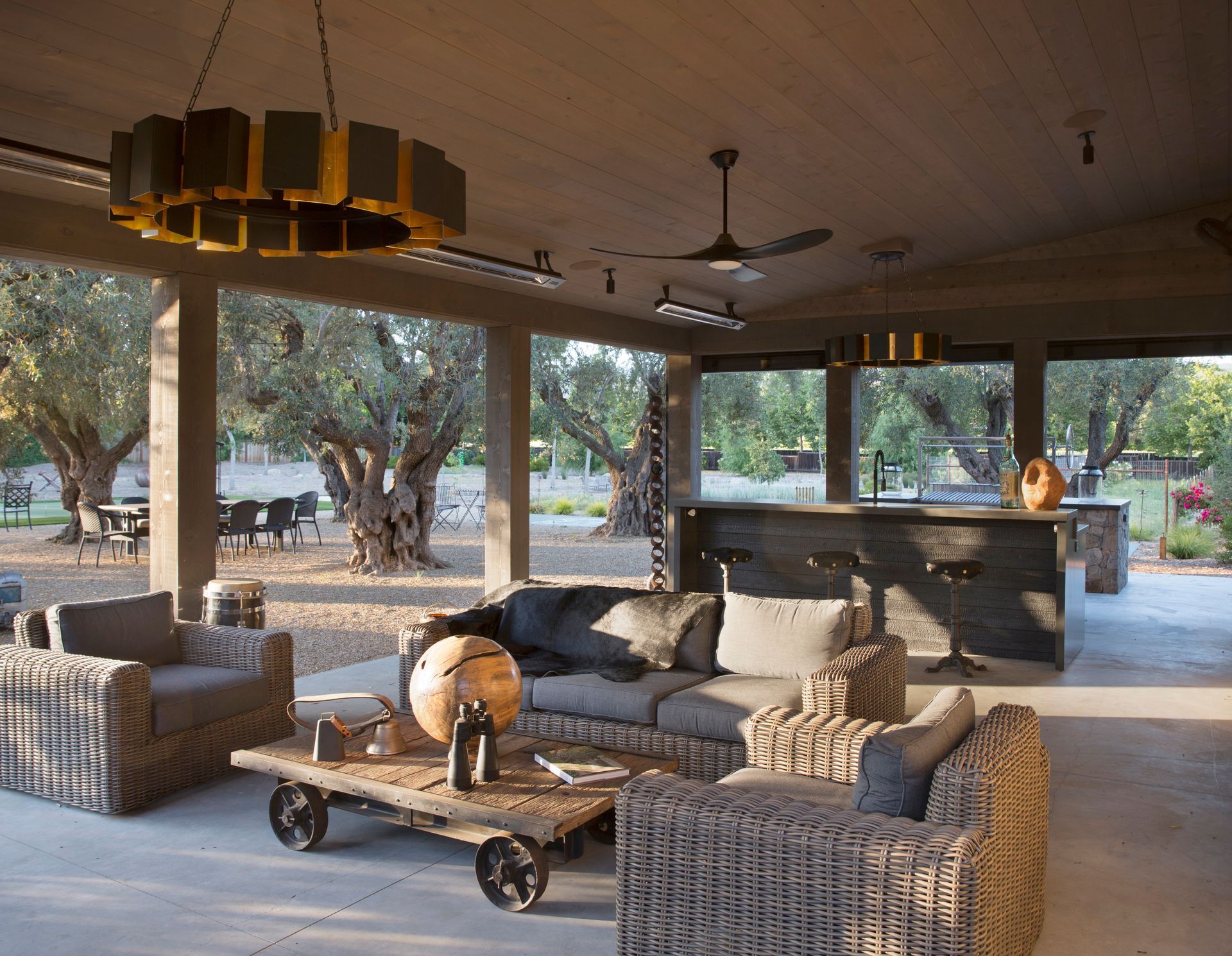 Outdoor patio remodeled by Nunley Custom Homes in Greenville, SC.