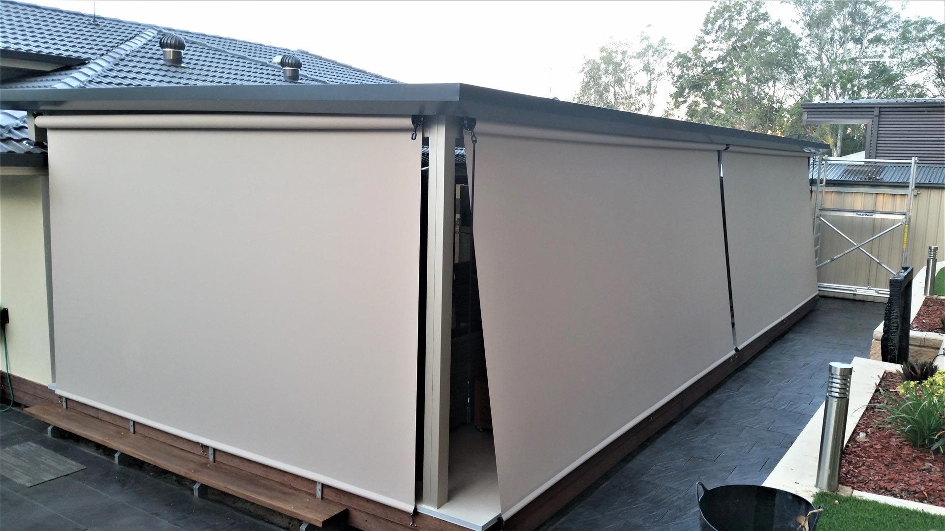 Crank Operated Outdoor Blinds