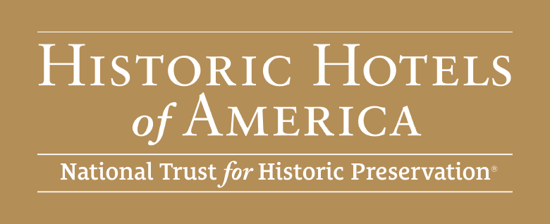 The logo for historic hotels of america national trust for historic preservation